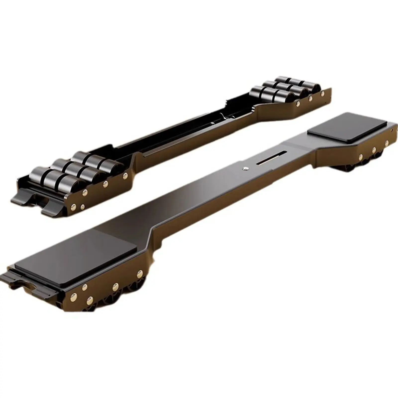 2 x Heavy-Duty Appliance Rollers - Carbon Steel Telescoping Adjustable Stand (21-28in), Rubber Casters, Anti-Slip Pads, 700 lbs Load Capacity, Elevated Moisture Protection for Moving Washing Machines, Dishwashers, Household Use & Easy Cleaning Access