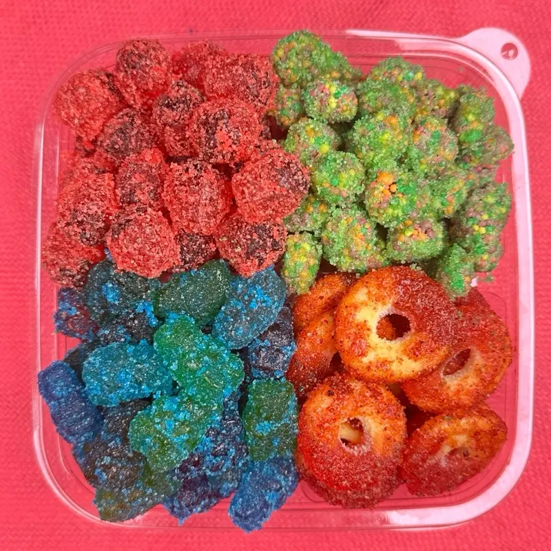 Morty's Snack Box - 4 Compartment Customizable Candy Crypt with Base Liquid & Powder Topping