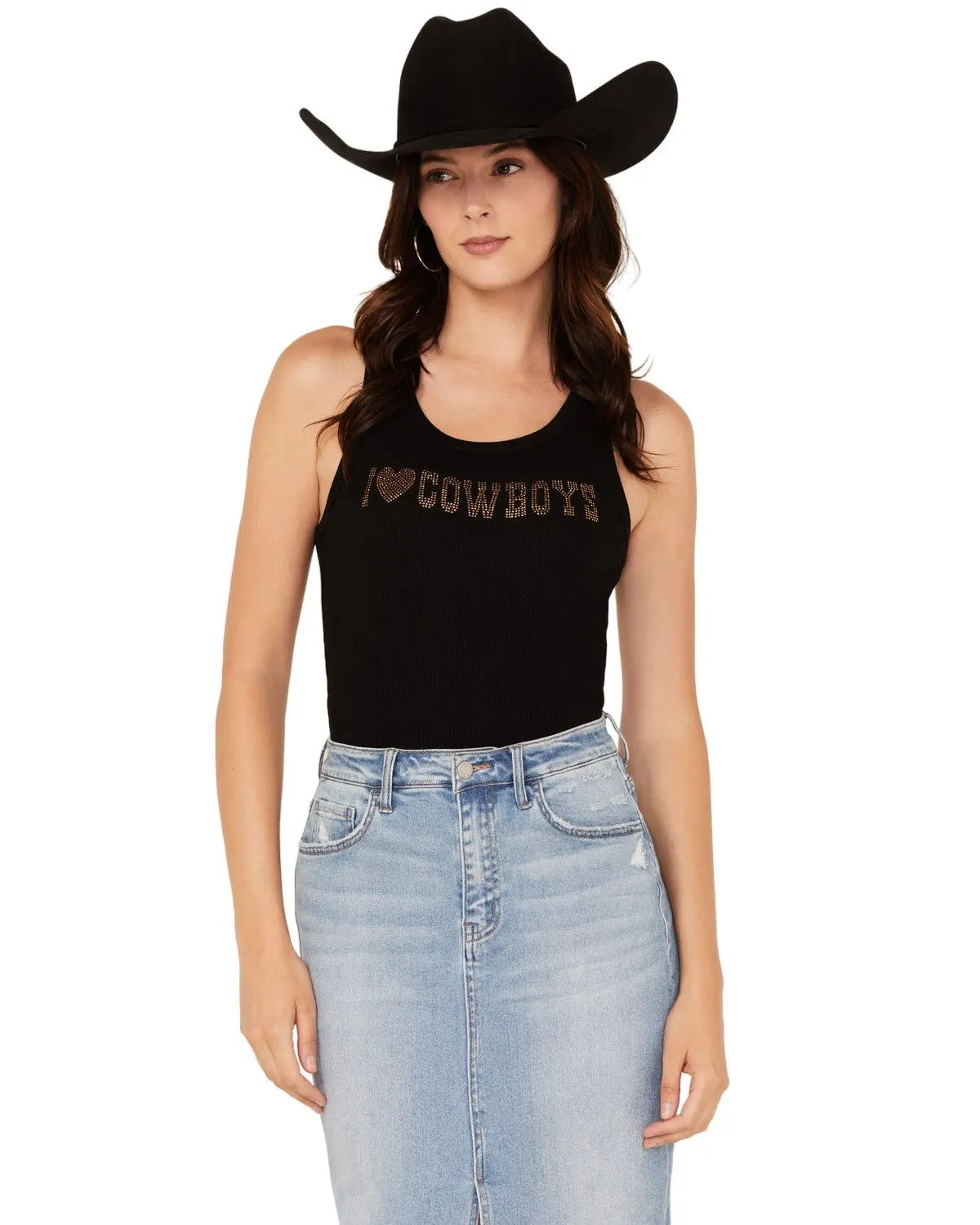 Youth In Revolt Women's Women'S I Heart Cow Ribbed Tank - Ya2563-R191-C5175s