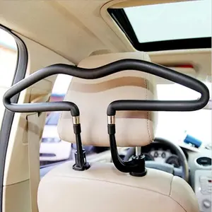1count  Universal Soft Car Coat Hangers Back Seat Headrest Coat Clothes Hanger Jackets Suits Holder Rack Auto Supplies Backseat Hanging Organizer