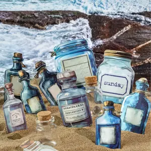 25 Sheets/bag Decorative Stickers, Paper Material, Bottle Story Theme, Magic Potion Bottle Design, Diy Sticker, Perfect for Decoration & Crafts, Decorative Decal