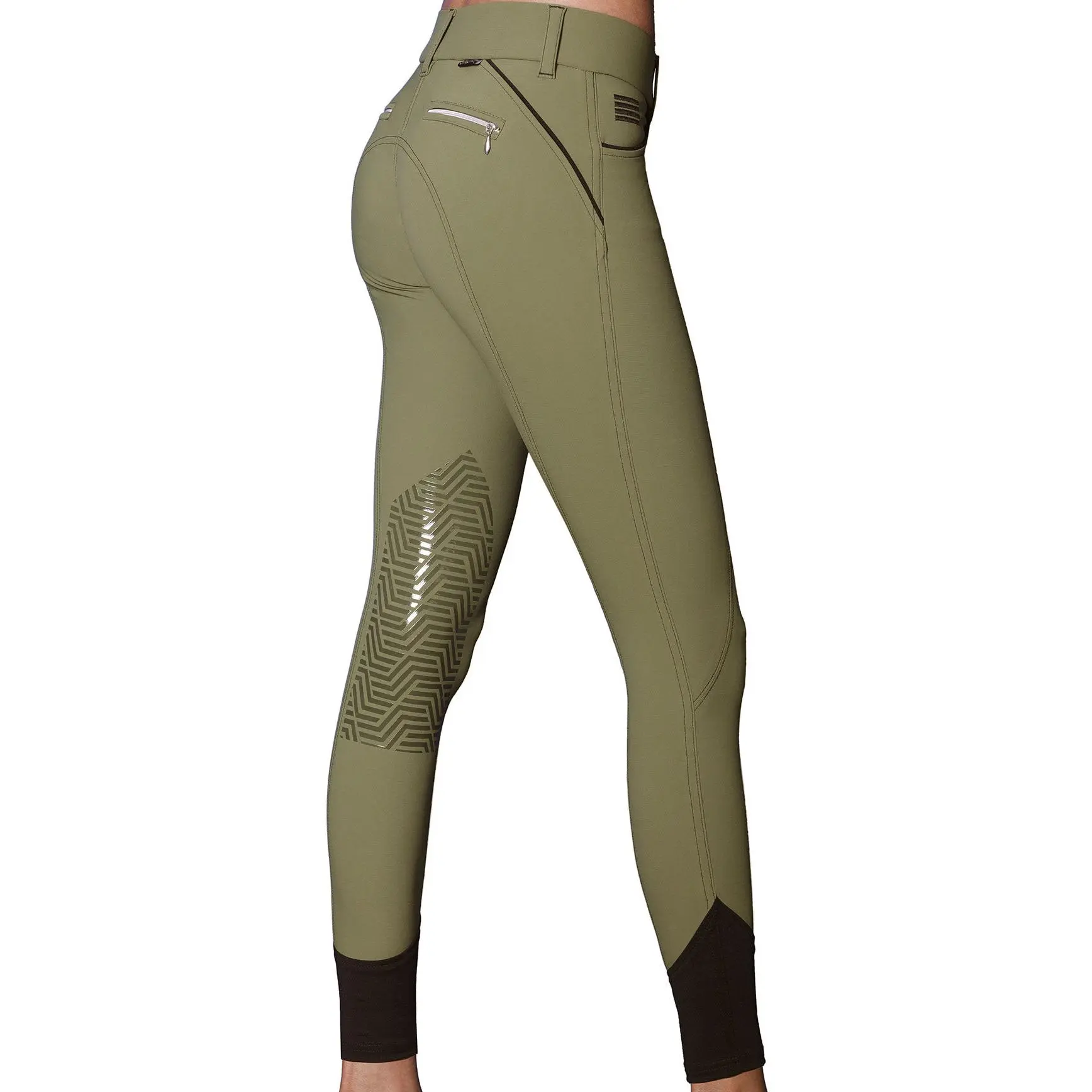 Aubrie Pro Knee Patch Breech Olive - Use STYLE10 for 10% off today only!