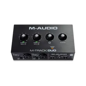 M-Audio M-Track Duo – USB Audio Interface for Recording, Streaming & Podcasting | Dual XLR, Line & DI Inputs | Software Suite Included | Card Digital