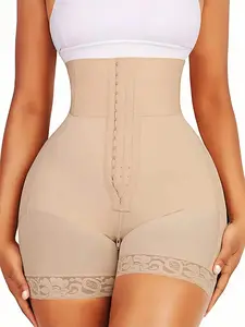 sleek silhouette Fajas Women's High Waist Shapewear Shorts, Tummy Control And Butt Lifting Shaper, Compression Lady Shapewear Panty Abdominal Belt Fit body shapewear faja fajas body shaper boost black  contouring friday thigh Womenswear Adjustable slimmer