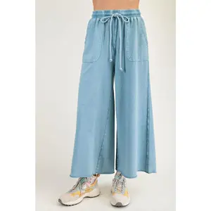 Easel Mineral Washed Plus Size Pants