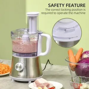2 in 1 Blender and Food Processor Combo for Chopping, Slicing, Shredding, Mincing and Pureeing for Vegetable, Meat and Nuts
