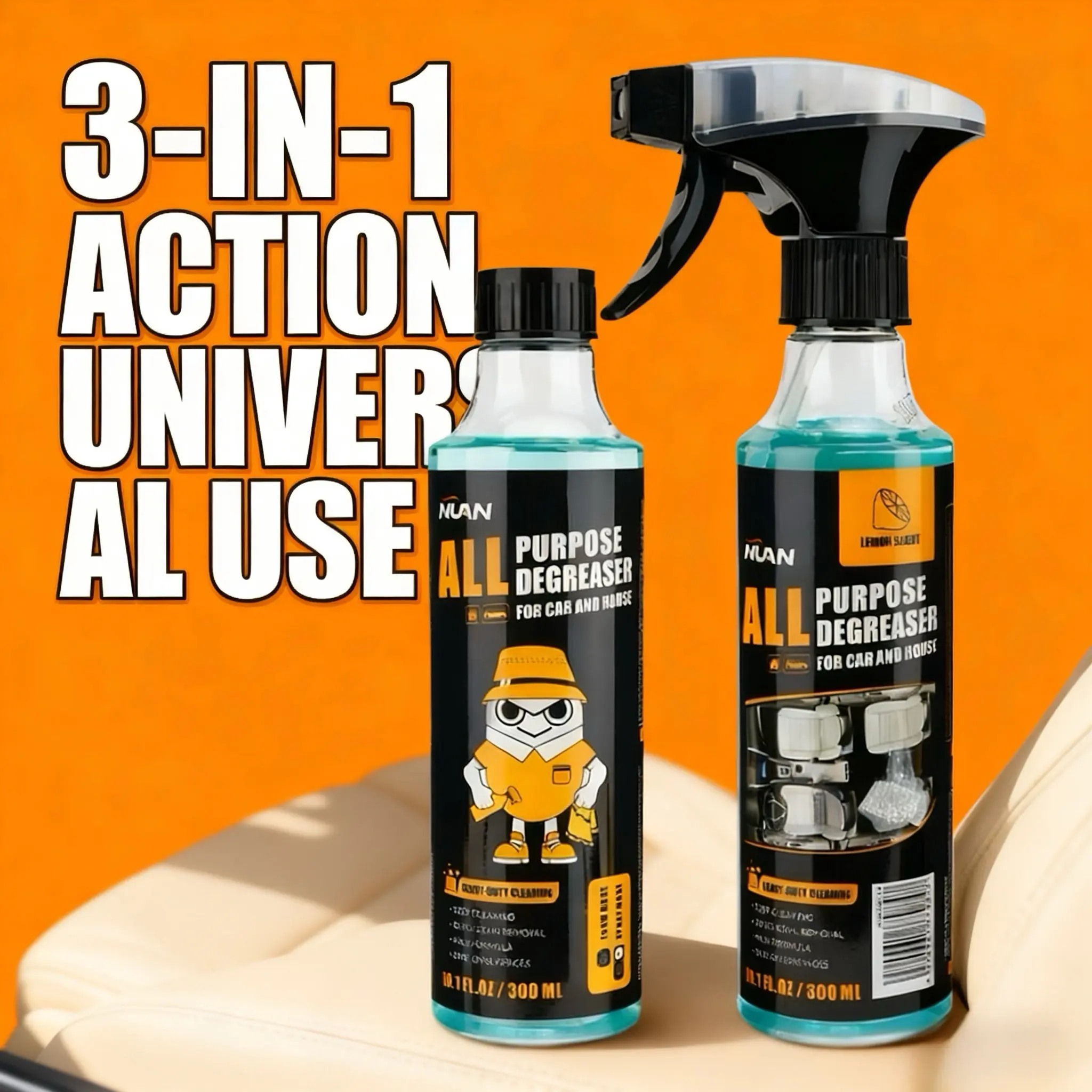 NUAN Heavy Duty Degreaser – Powerful foam cleaner for easy, fast, 2-in-1 cleaning and maintenance.-MY0522