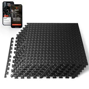 Exercise Mat 6-Piece Set, Cushioned EVA Foam, Non-Skid, Easy Assembly