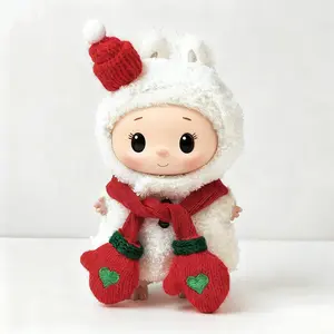 Doll Christmas Costume Doll Clothes Set - Santa Outfit Set for 17cm Dolls,Cute Universal fit clothing accessories for holiday Play-Ornament