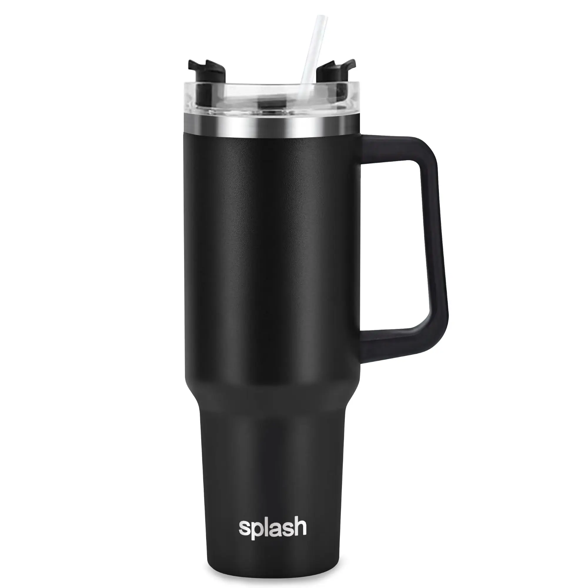 Splash 40 oz Stainless Steel Double-Wall Insulated Travel Tumbler - Portable, Stylish Kitchenware Drinkware Mug with Lid, Insulated Travel Cup, 40Oz