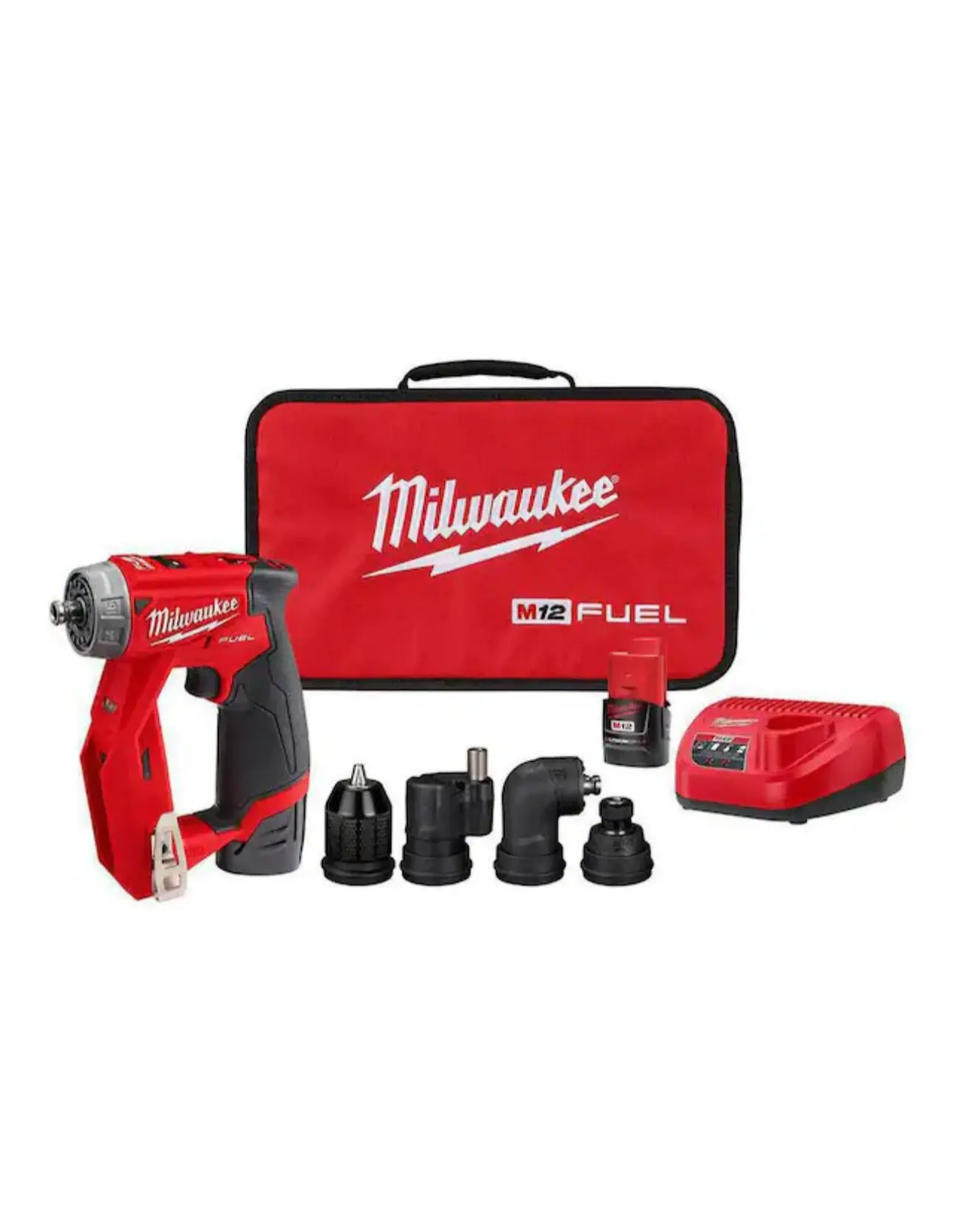 Milwaukee M12 Fuel 4-in-1 Installation 3/8 Drill Driver Kit with 4-Tool Heads (2505-22)