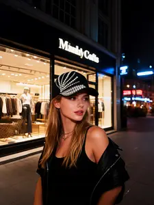 Fashionable Rhinestone Baseball Cap, Casual Snapback Hat for Spring & Summer, Stylish Unisex Headwear, Perfect for Daily Wear