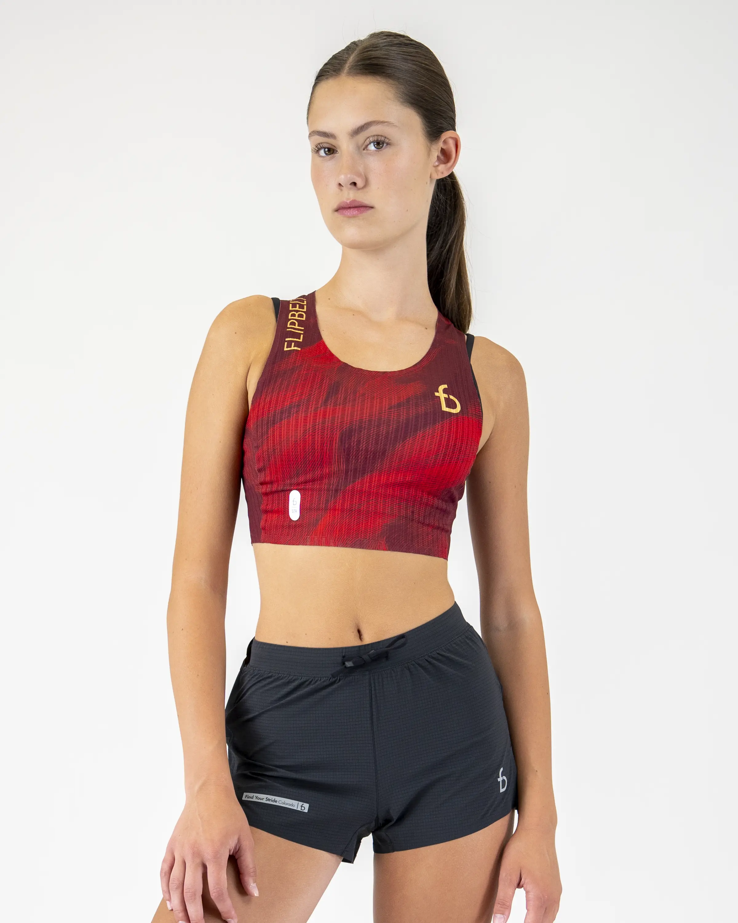 Women's Crop Top Breathable Fabric Workout Bra Athletic Fitted Lightweight Compression Activewear