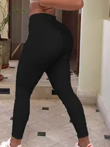 Women's High Waisted Tight-Fitting Elegant Long Pants Skinny Leggings, Plain Pattern, All Seasons Wear, Comfortable and Stylish, Perfect for Daily Use