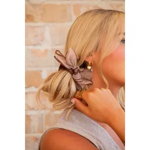 Cocoa Bow Scrunchie