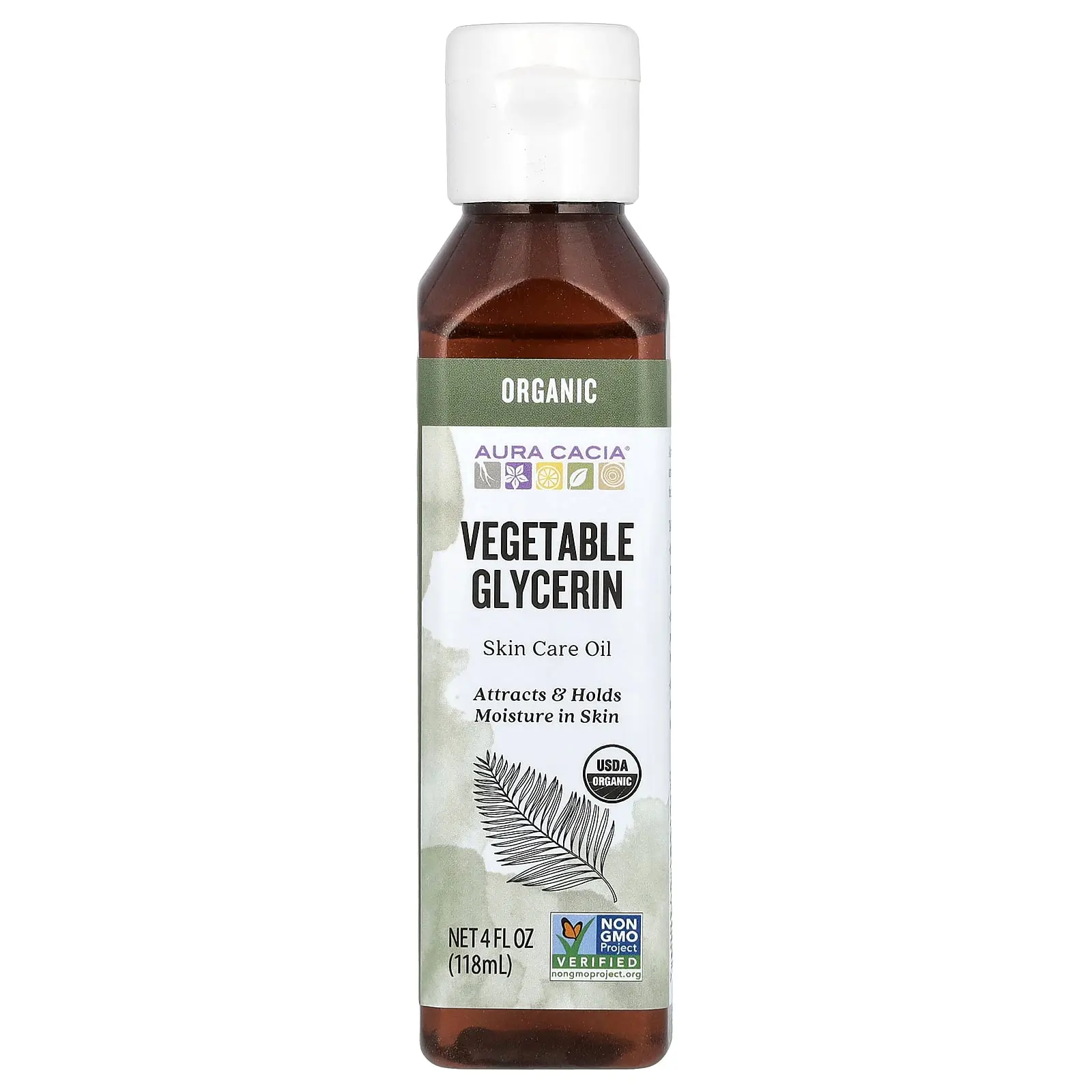 Aura Cacia Organic, Skin Care Oil, Vegetable Glycerin, 4 fl oz (118 ml)