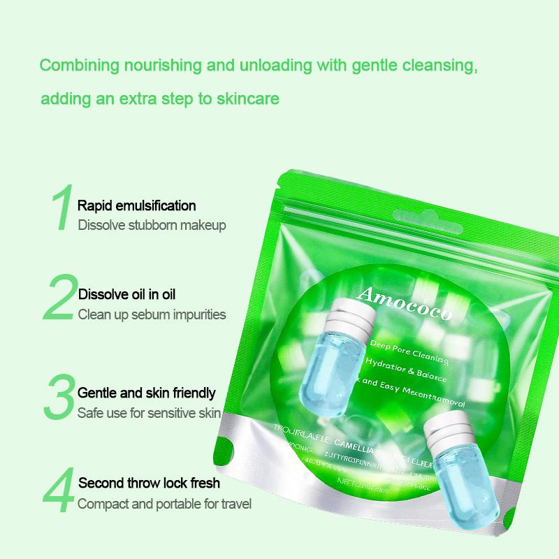 【Buy 1 Get 1 Free】20 Single-Dose Cleansing Oil Capsules-Precisely portioned for on-the-go convenience, thesecapsules dissolve makeup instantly. Rinse off easily for arefreshing, lightweight finish with zero leftover residue.