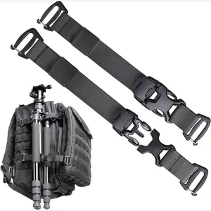Molle Backpack Straps Tactical Rush Tier System Molle Attachment for Tactical Military Backpack Plate Carrier Gear Accessories Compression Fastening Strap Pack Attachment Strap with Buckle