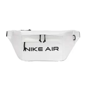 Nike Casual Sporty Crossbody Bag for Men and Women – Polyester Chest or Waist Pack in Gray and White
