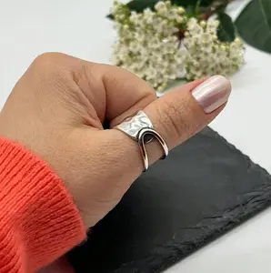 1pc Hammer Rings, Thick Rings, Personality Rings, Thumb Rings, Thick Rings, Unique Silvery Rings, Bohemian Rings, Women's/Men's Rings