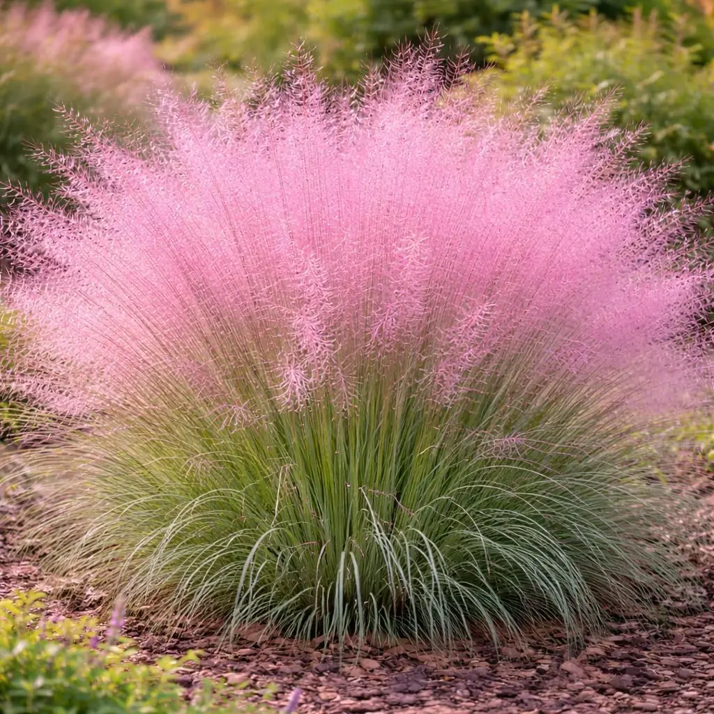 Pink Muhly Grass Live Plug Plants – Native Ornamental Grass with Airy Pink Fall Blooms – Drought-Tolerant Perennial for Sunny Landscapes