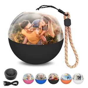 Memory Sphere Lamp, Crystal Ball Video Player 2.8" Memory Orbs Ornament 4GB Uploadable Videos & Photos, Personalized Unique Desk Night for Couples Friends Birthday Christmas, Home Decor Light