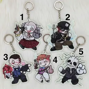 Outlast Trials Glow In The Dark Keychains 3 Inch, Acrylic Horror Game Charms Featuring Mother Gooseberry Officer Leland Coyle Franco Barbi Skinner Man Eddie Gluskin, Dark Collectible Aesthetic, Gift for Horror Game Fans, Gift for Outlast Trials Collectors