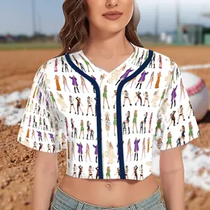 TSwifty Cropped Jersey, TaylorS Women's baseball short sleeves with welts (rave jersey, festival jersey, rave top, festival top, rave wear, crop top jersey, crop top)