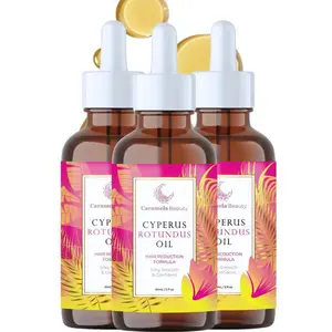 【BUY 2 GET 1 FREE】Caramela Beauty Cyperus Rotundus Oil - 60ml Natural Cyperus Rotundus Oil For Hair Removal, Moisturizing & Soothing Cyperus Oil For Reducing Body Hair Growth, Hair Removal Oil Ideal for All Skin Types
