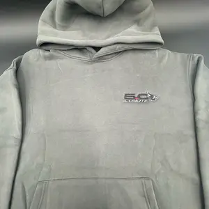 Coyote 5.0 Embroidered 100% Cotton Heavyweight Oversized Hoodie Car Enthusiast Menswear Pullover Casual