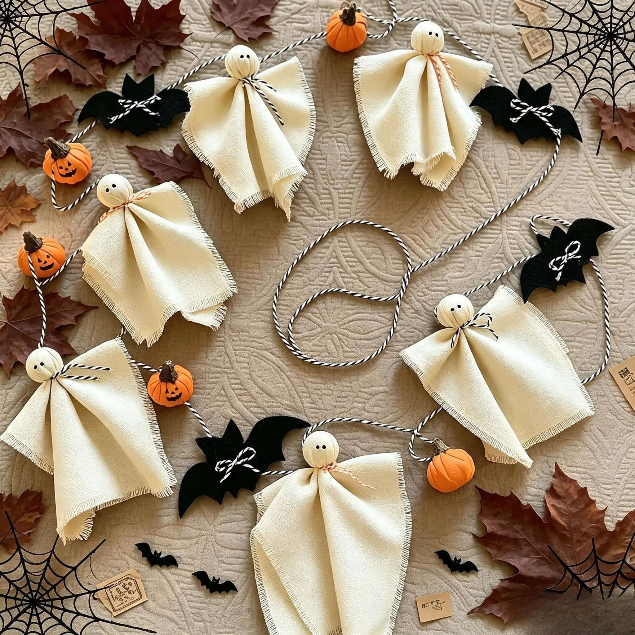 Halloween Trunk or Treat Car Decorations Kit, Ghost Bat Pumpkin Garland Banner, Spooky Garage Door Party Decor, Halloween Car Parade Accessories, Trick or Treat Event Supplies ghost banner