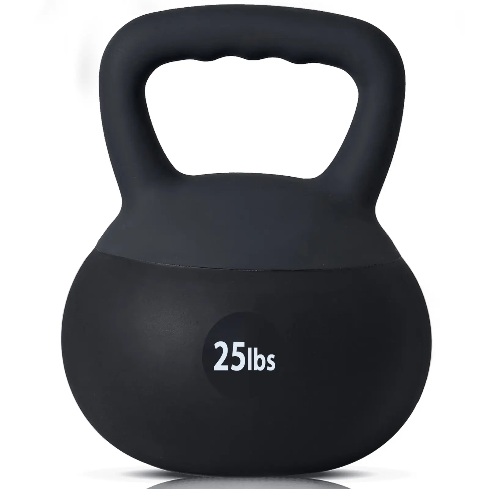 Soges Soft Kettlebell 25LBS with Wide Anti-Slip Handle, Quiet Exercise Weight for Home Gym, Drop-Proof Fitness Equipment with Iron Sand Filled Base, Durable PVC Coated Kettle Bell for Strength Training, Functional Workout Gear