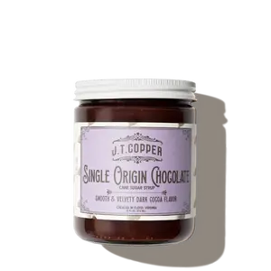 J.T.Copper Single Origin Chocolate Syrup - Smooth Velvetly Dark Cocoa Flavor 16oz Jar Vegan Gluten Free with Coconut Berries & Caramel Tasting Notes
