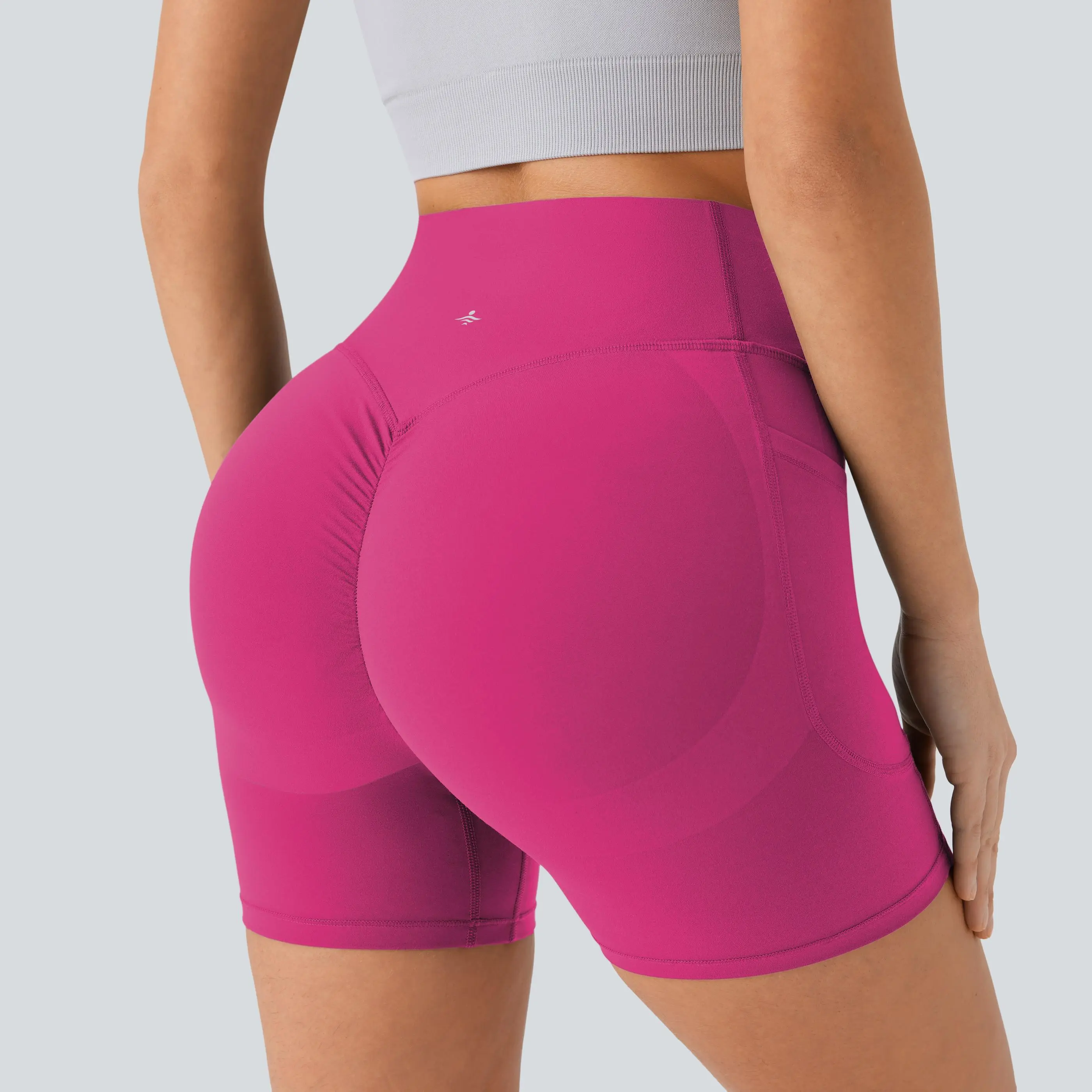 Halara UltraSculpt High Waisted Scrunch Butt Lifting Tummy Control Pocket Shaping Workout Biker Shorts 5''