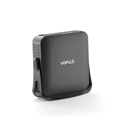 VOPLLS Portable Mini Home Cinema Projector - 500 ANSI Lumens, Full HD 1080P/4K Support, Auto Focus, WiFi-Bluetooth, Built-in Speaker, HDMI-USB-C, HDMI Cable Compatible, 120V, High Contrast, for Bedroom/Outdoor Movie Nights, 30-Day Satisfaction Guarantee