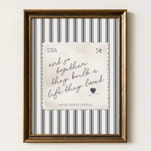 Love Quote Postcard Print Romantic Bedroom Wall Art