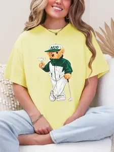 Teed Up Teddy ~ Unisex Short Sleeve T-Shirt Gildan Softstyle Printed in the USA