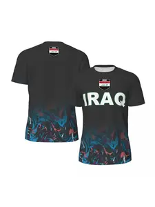 Iraq Flag Graphic Mens Football Jersey Fashion National Emblem 3D Printed Sports T Shirt Casual Oversized Breathable Tees Tops ﻿