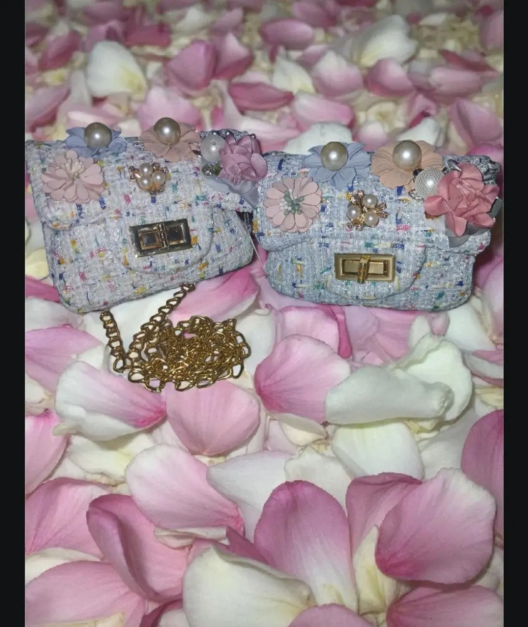 Princess casual Flower Purse with chain