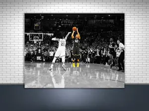 Steph Curry Game Winner VS OKC Poster Print Unframe Golden State Warriors, Man Cave, Kids Room, Game Room, Bar