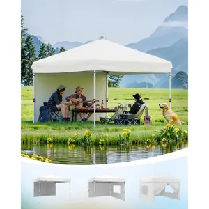 4-Piece Waterproof Sidewalls for 10x10 Pop Up Canopy, UV Protection Outdoor Tent Walls for Events