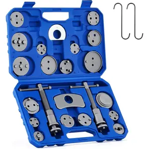 Heavy Duty Disc Brake Piston Compressor Tool Set (24pcs) - Wind Back Kit for Brake Pad Reset, Fits Major Auto Models car tool