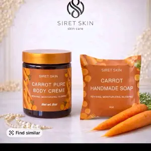 carrot pure face cream and handmade soap set of 2