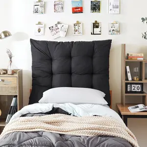 Rainha - Puffy Tufted College Headboard - Black