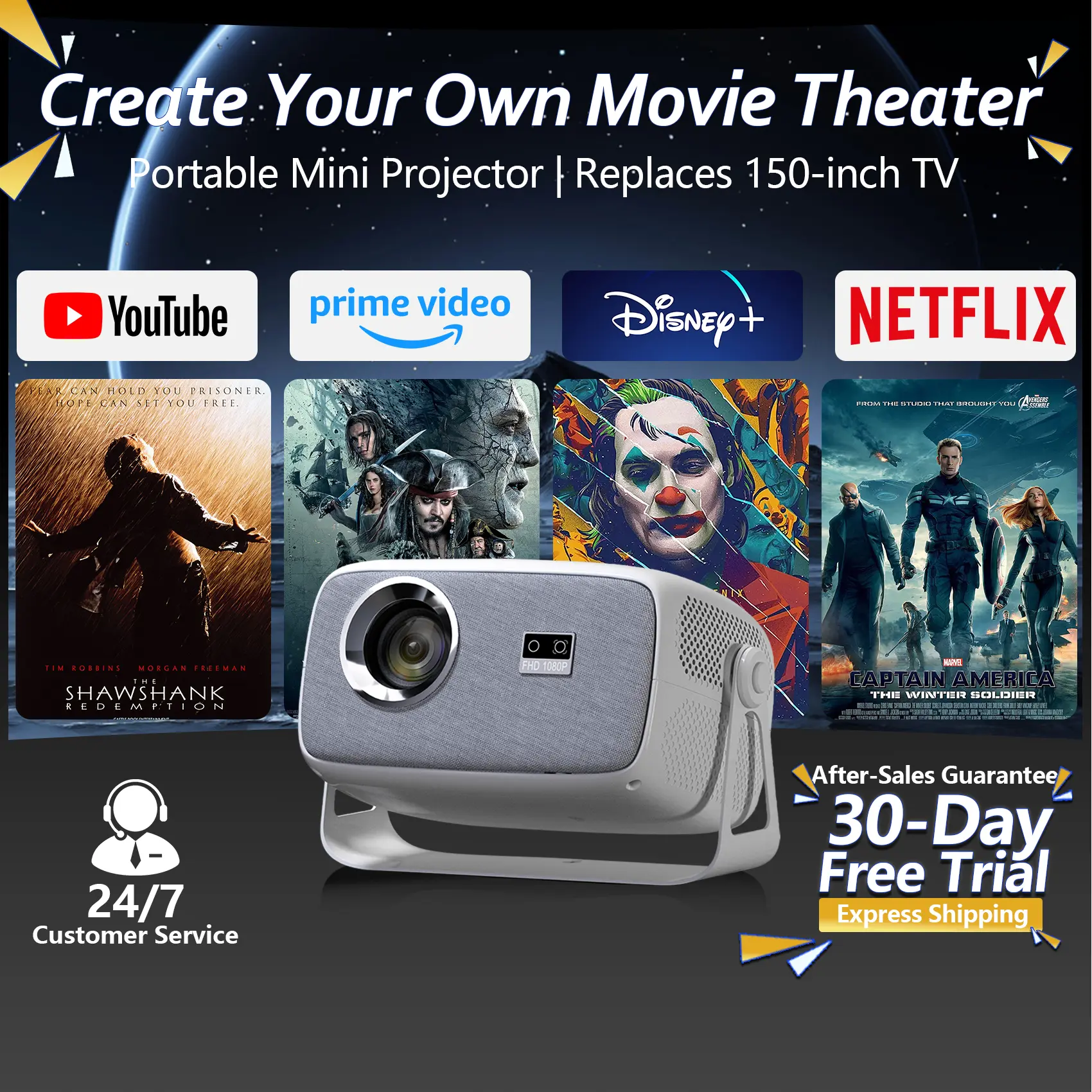 [On sale] X4 mini Portable HD projector. Hometheater.800ANSI .Autofocus 1920*1080P Dual Wifi6 4K Decod BT Android OS Built-in Speaker&Appstore . movienight.Gift.WeeklyDeals.paydayFriday.