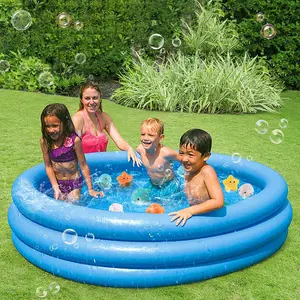 Inflatable Swimming Pool, Foldable Swimming Pool for Kids, Kiddie Swimming Pool, Summer Water Toy for Outdoor Garden Yard, Inflatable Pool for Indoor & Outdoor Use