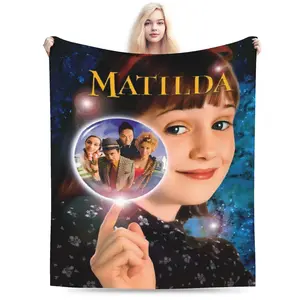 Matilda theme print ultra-soft flannel blanket, warm and comfortable, universal for all seasons, suitable for sofas, bedrooms, offices