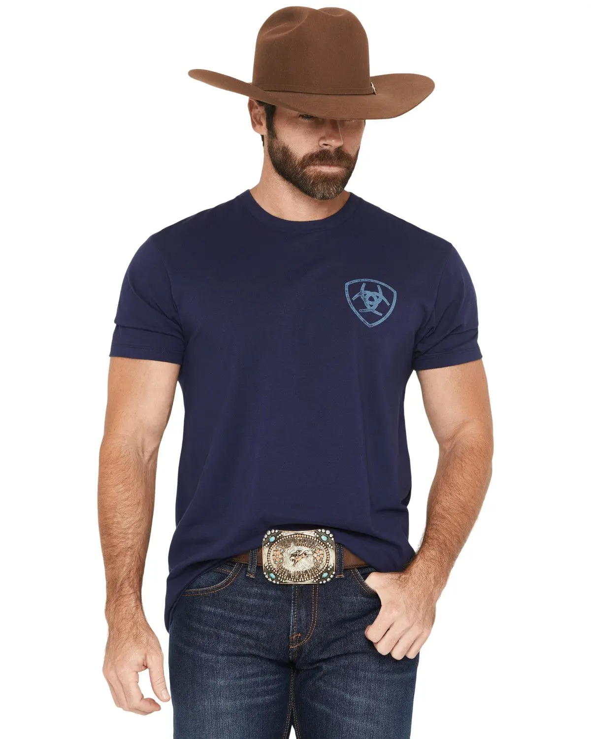 Ariat Men's Men'S Vertical Logo Short Sleeve Graphic T-Shirt - 10065905