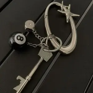 Y2K Cute Star Carabiner Keychain Clip, Heavy Duty Belt Loop Snap Hook Key Holder, Starlight Fashion Key Buckle Accessory for Bag, Jeans, Backpack, Travel & Everyday Carry Essentials