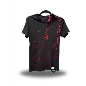 TheDriveClothing Blood Road Rash Black Tee 1.0 – Y2K Streetwear Graphic T-Shirt, Paint Splatter Biker Fashion, TikTok Viral Grunge Outfit, Hand-Cut Unisex Urban Festival Tee